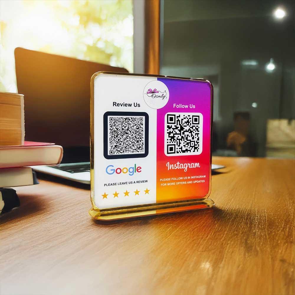 Google Instagram Review QR Stand - OSMLY