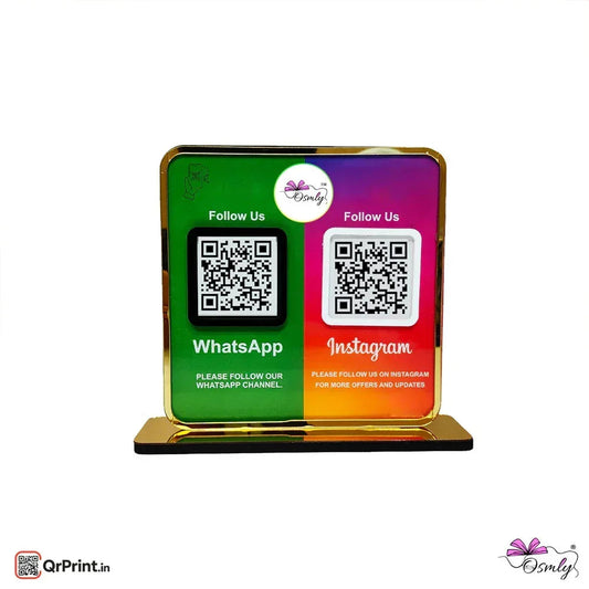 Acrylic WhatsApp Instagram Qr Stand - OSMLY