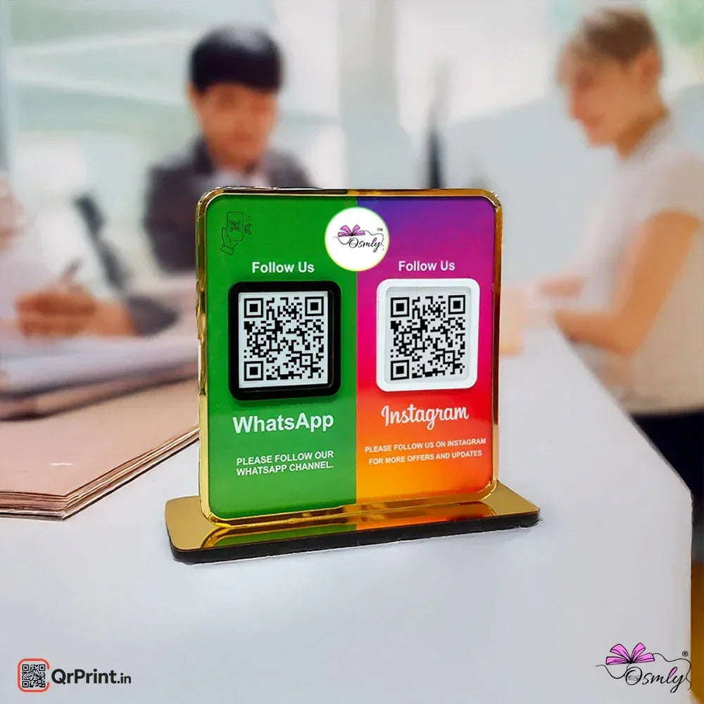 Acrylic WhatsApp Instagram Qr Stand - OSMLY