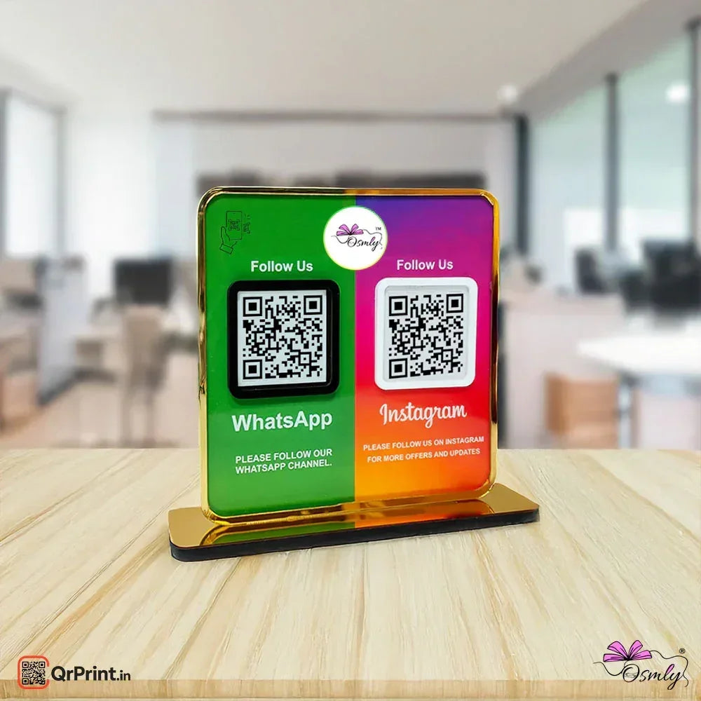Acrylic WhatsApp Instagram Qr Stand - OSMLY