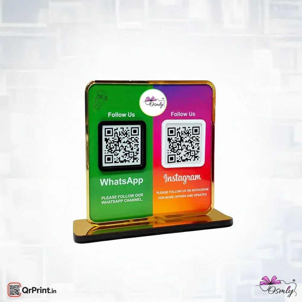 Acrylic WhatsApp Instagram Qr Stand - OSMLY