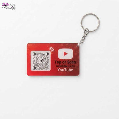 Acrylic YouTube NFC Keychain