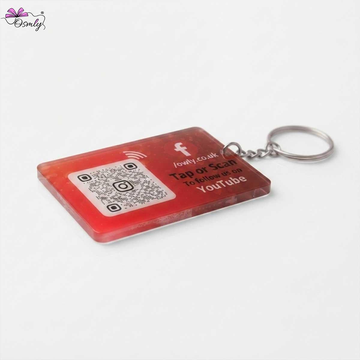 Acrylic YouTube NFC Keychain