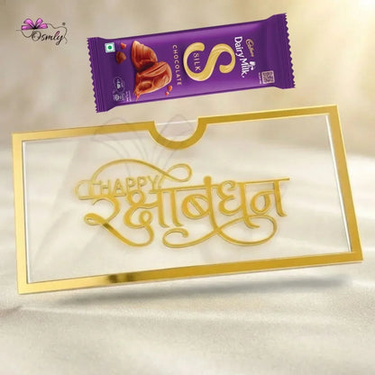 Gold Acrylic Cash Rakhi Envelope-Rakhi-BusienssJi-BusienssJi