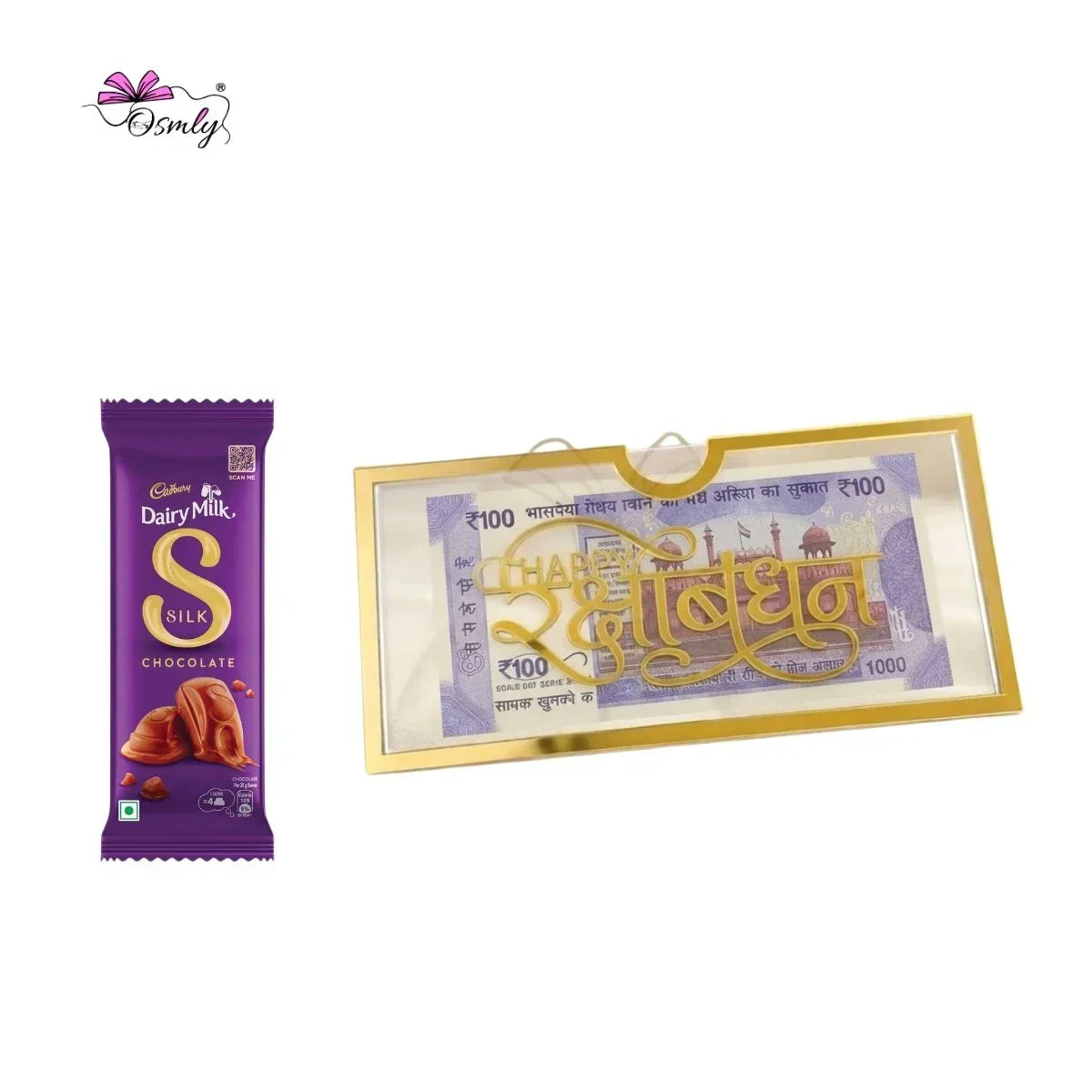 Gold Acrylic Cash Rakhi Envelope-Rakhi-BusienssJi-BusienssJi