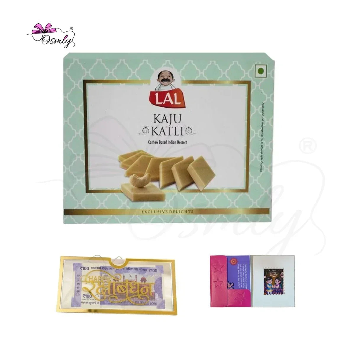 Gold Acrylic Cash Rakhi Envelope-Rakhi-BusienssJi-BusienssJi