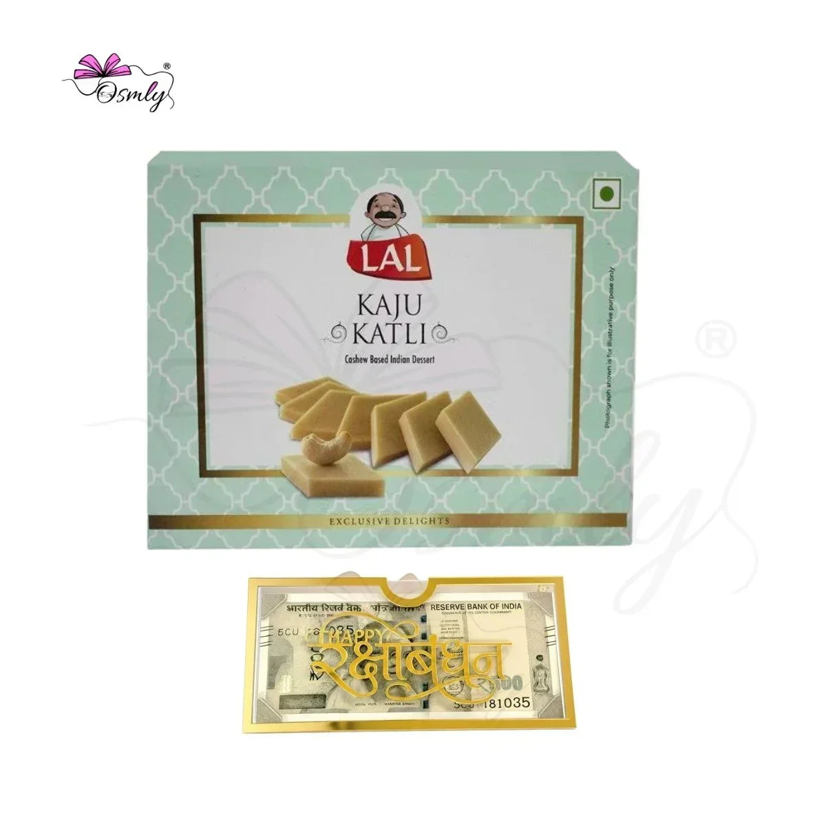 Gold Acrylic Cash Rakhi Envelope-Rakhi-BusienssJi-BusienssJi
