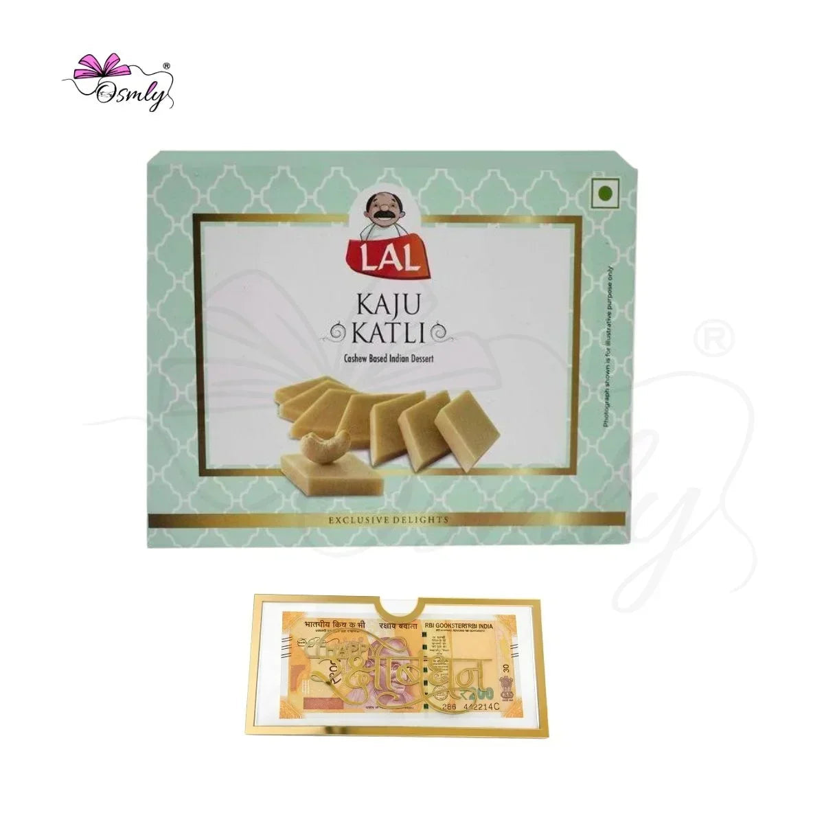 Gold Acrylic Cash Rakhi Envelope-Rakhi-BusienssJi-BusienssJi