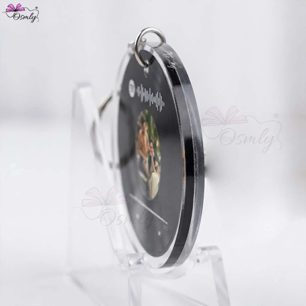 Black  Round Spotify Keychain-Key Chain-BusienssJi-BusienssJi
