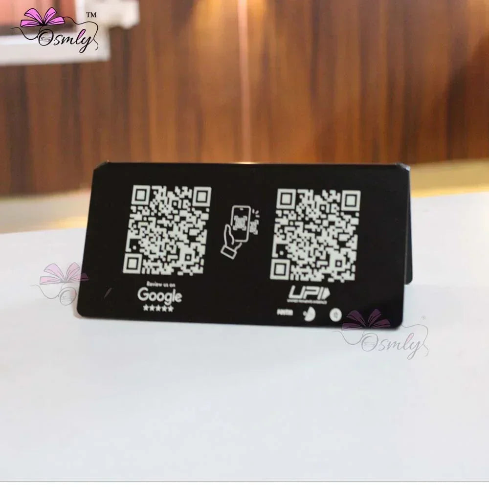 Black Acrylic Mini QR Stand - OSMLY