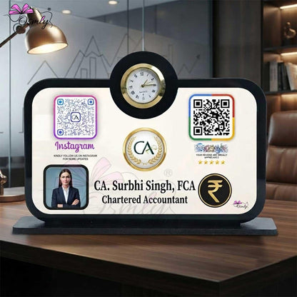 CA Clock QR Stand-QR Code Stand-BusienssJi-BusienssJi