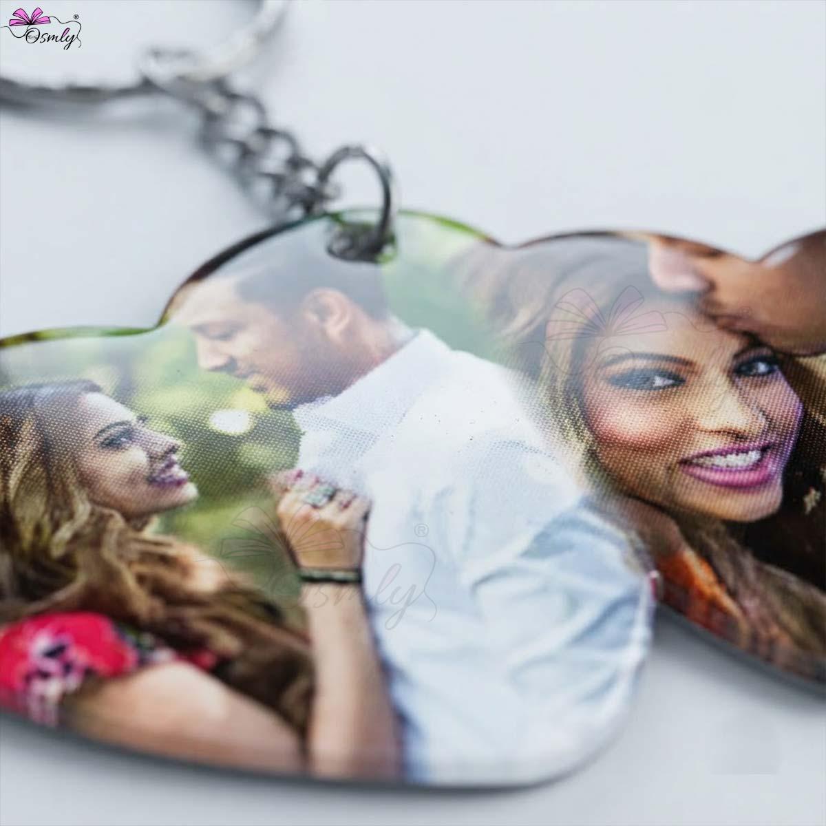 Couple Heart Acrylic Keychain-Key Chain-BusienssJi-BusienssJi