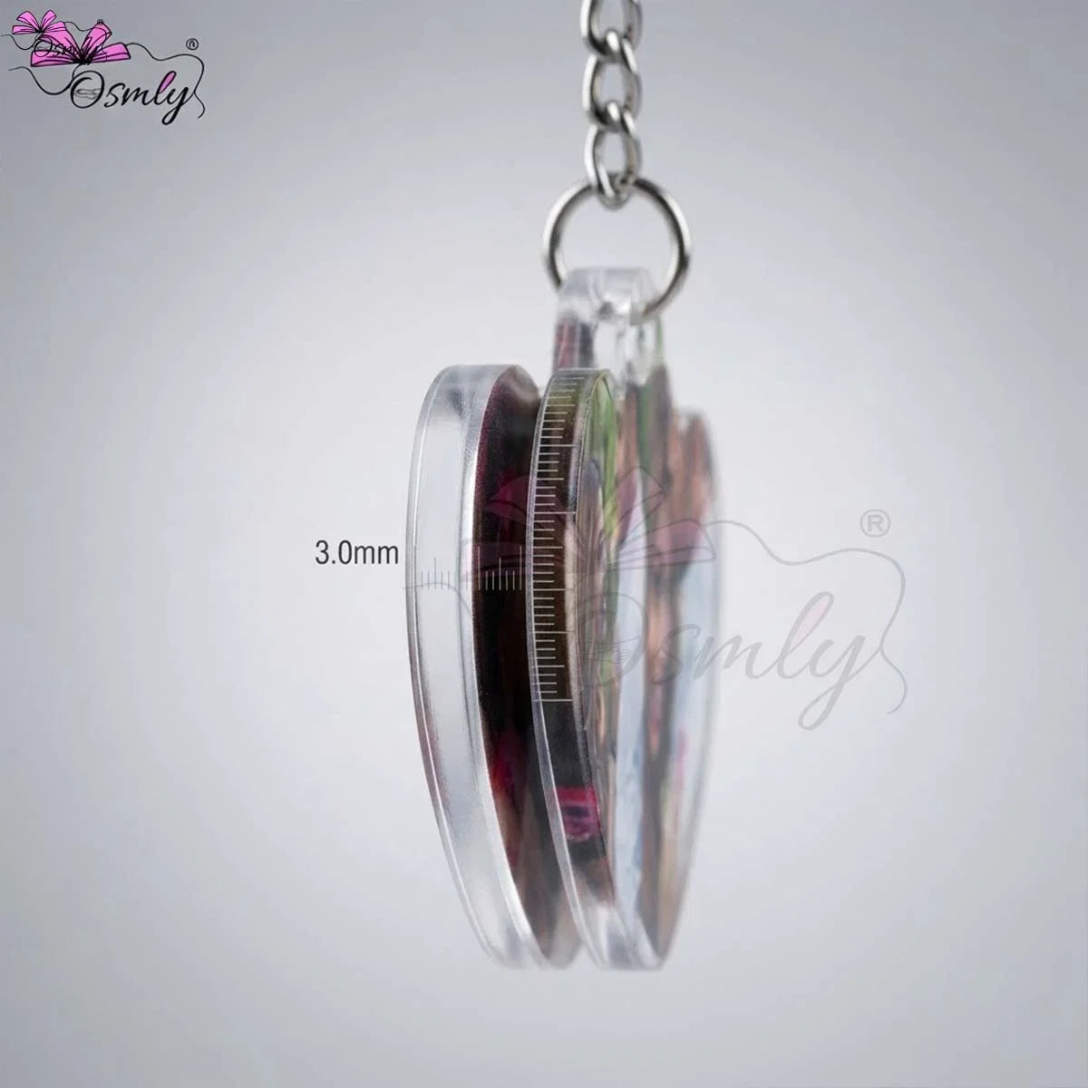 Couple Heart Acrylic Keychain-Key Chain-BusienssJi-BusienssJi