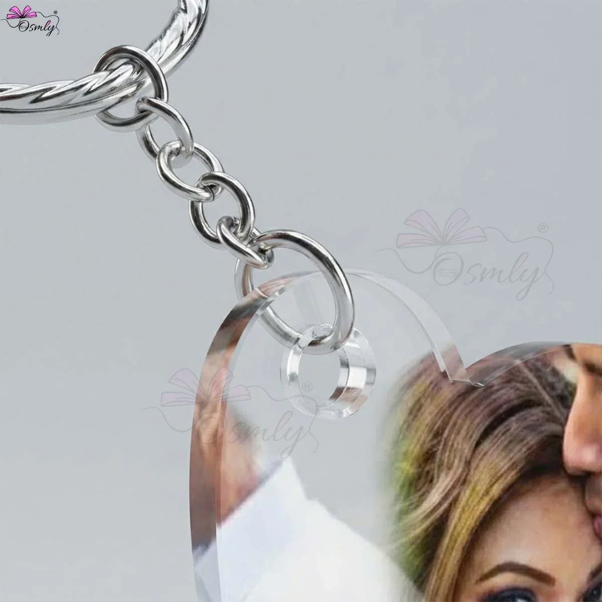 Couple Heart Acrylic Keychain-Key Chain-BusienssJi-BusienssJi
