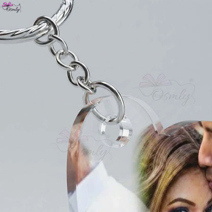 Couple Heart Acrylic Keychain-Key Chain-BusienssJi-BusienssJi