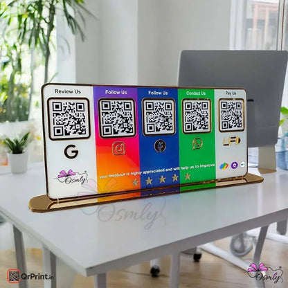 Customized Acrylic Five QR Stand - OSMLY