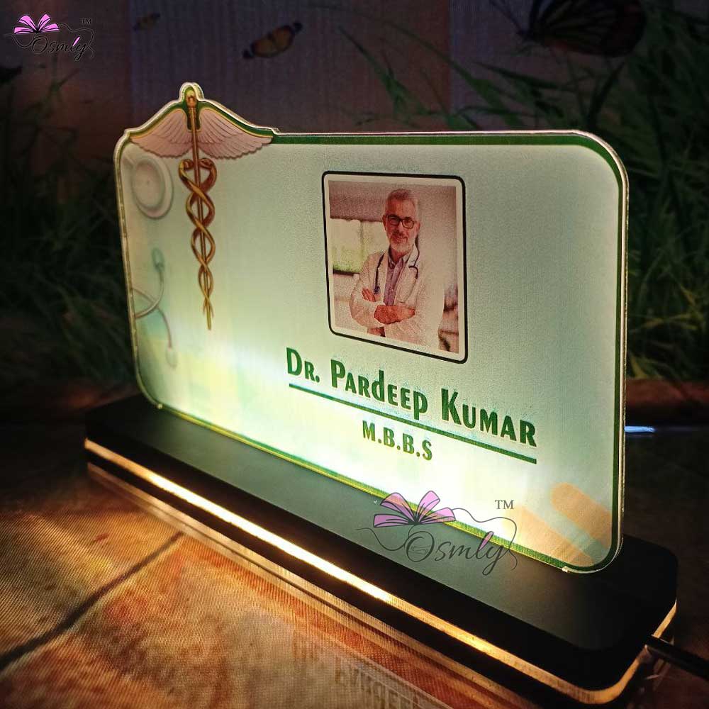 Customized UV Printed Doctor Name Plate - Premium Name Plate from OSMLY - Just Rs. 689! Shop now at BusienssJi