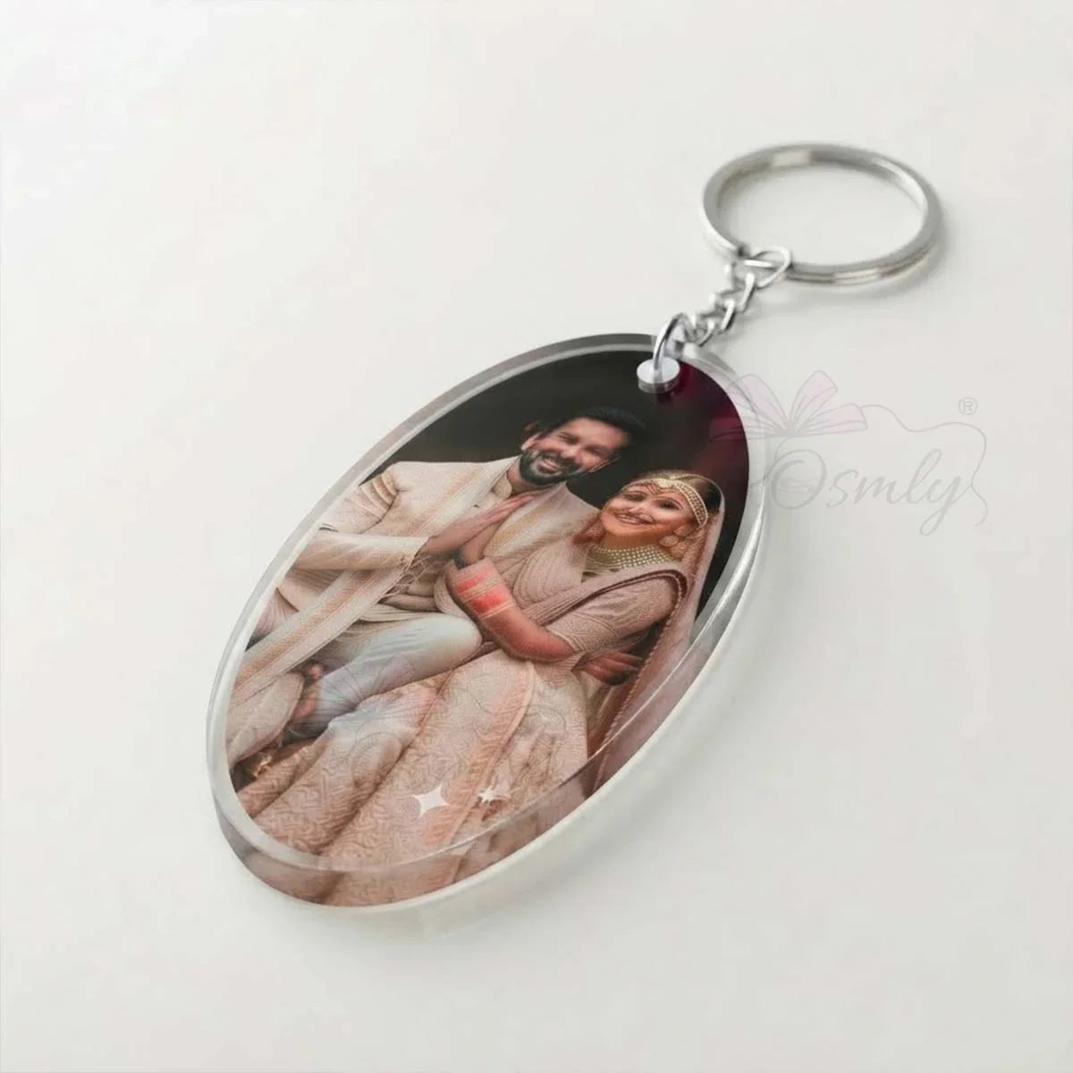 Customized Oval Acrylic Keychain-Key Chain-BusienssJi-BusienssJi