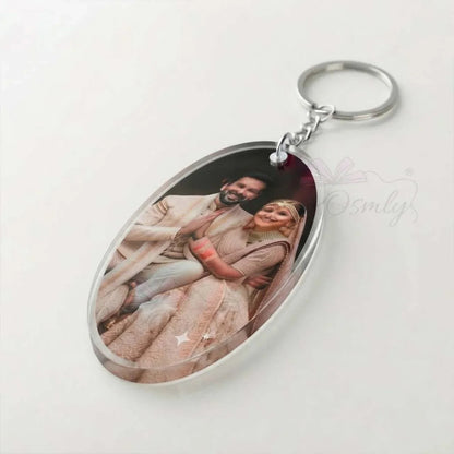 Customized Oval Acrylic Keychain-Key Chain-BusienssJi-BusienssJi