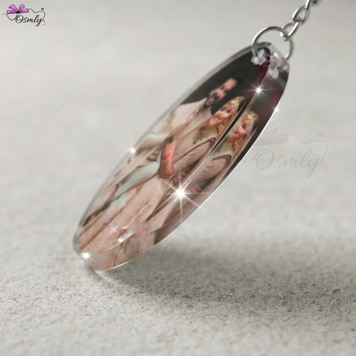 Customized Oval Acrylic Keychain-Key Chain-BusienssJi-BusienssJi