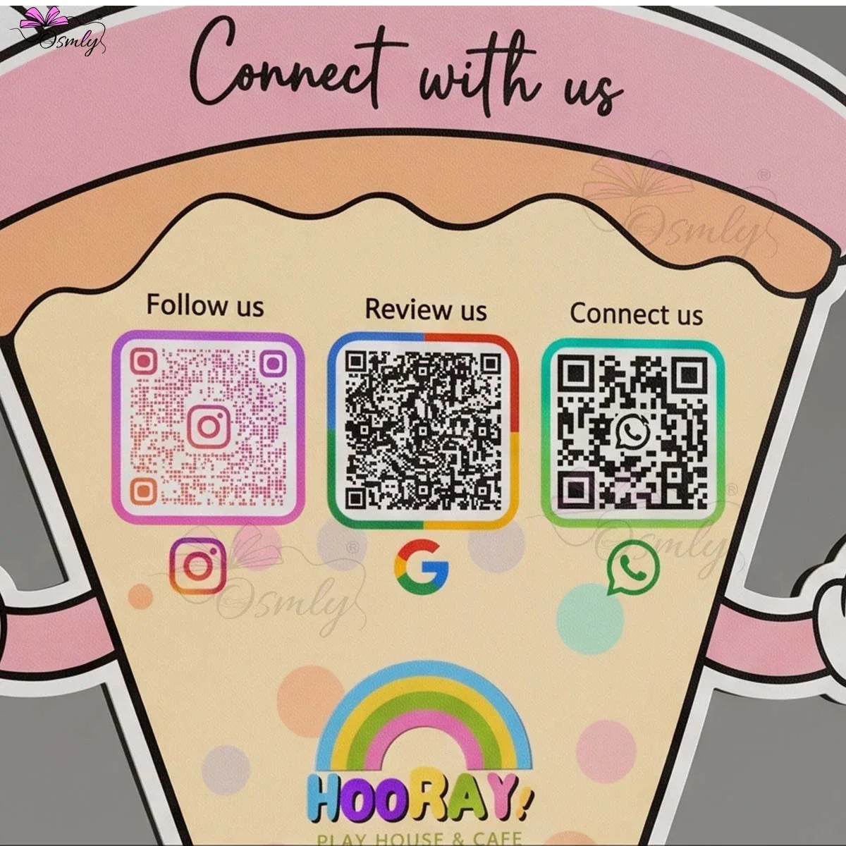Customized Pizza QR Stand-QR Code Stand-BusienssJi-BusienssJi
