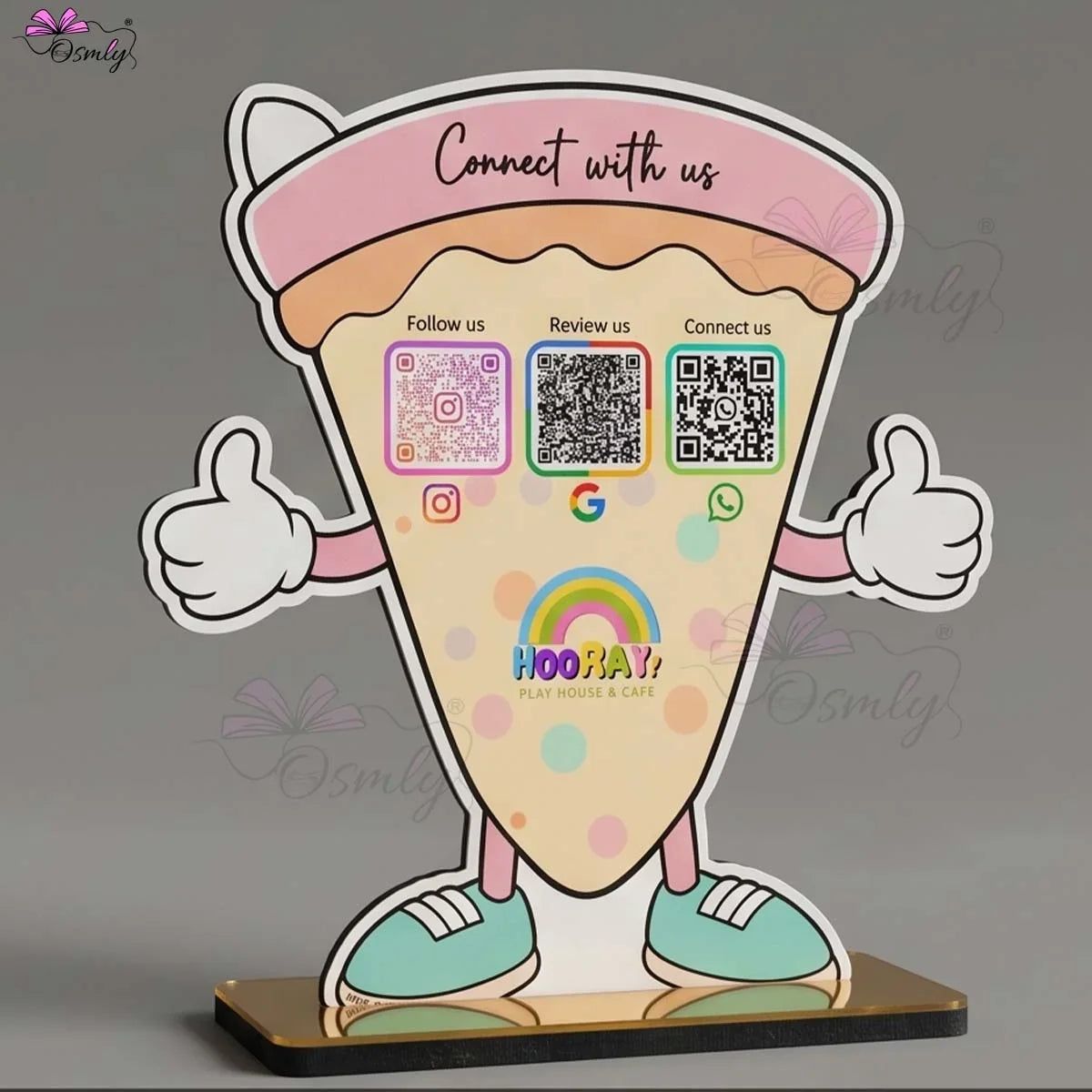 Customized Pizza QR Stand-QR Code Stand-BusienssJi-BusienssJi
