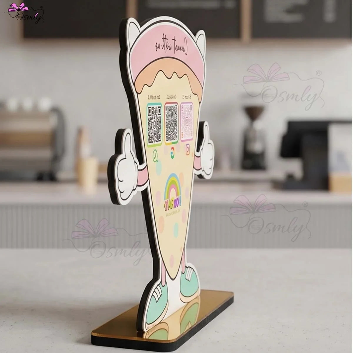 Customized Pizza QR Stand-QR Code Stand-BusienssJi-BusienssJi