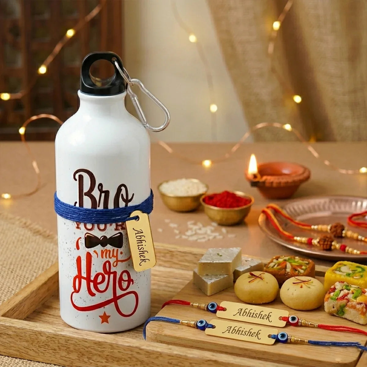 Customized Rudraksh Rakhi Sipper-Rakhi-BusienssJi-BusienssJi