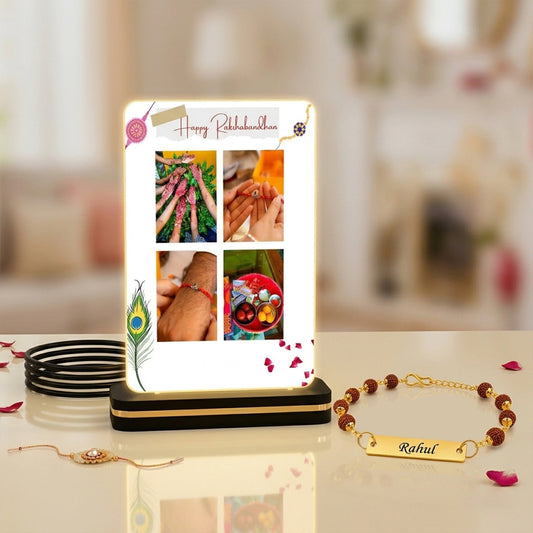 Customized Rudraksh Rakhi Combo