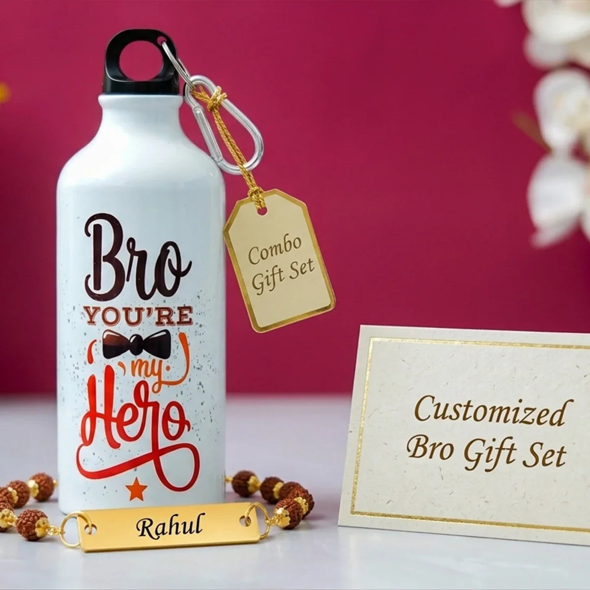 Customized Rudraksh Rakhi Sipper-Rakhi-BusienssJi-BusienssJi