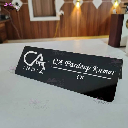 Acrylic CA Name Plate Black - OSMLY