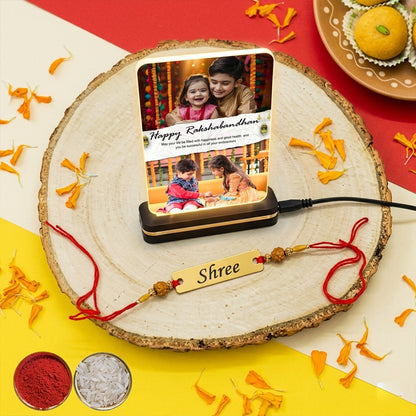 Customized Rakhi Lamp for Sister