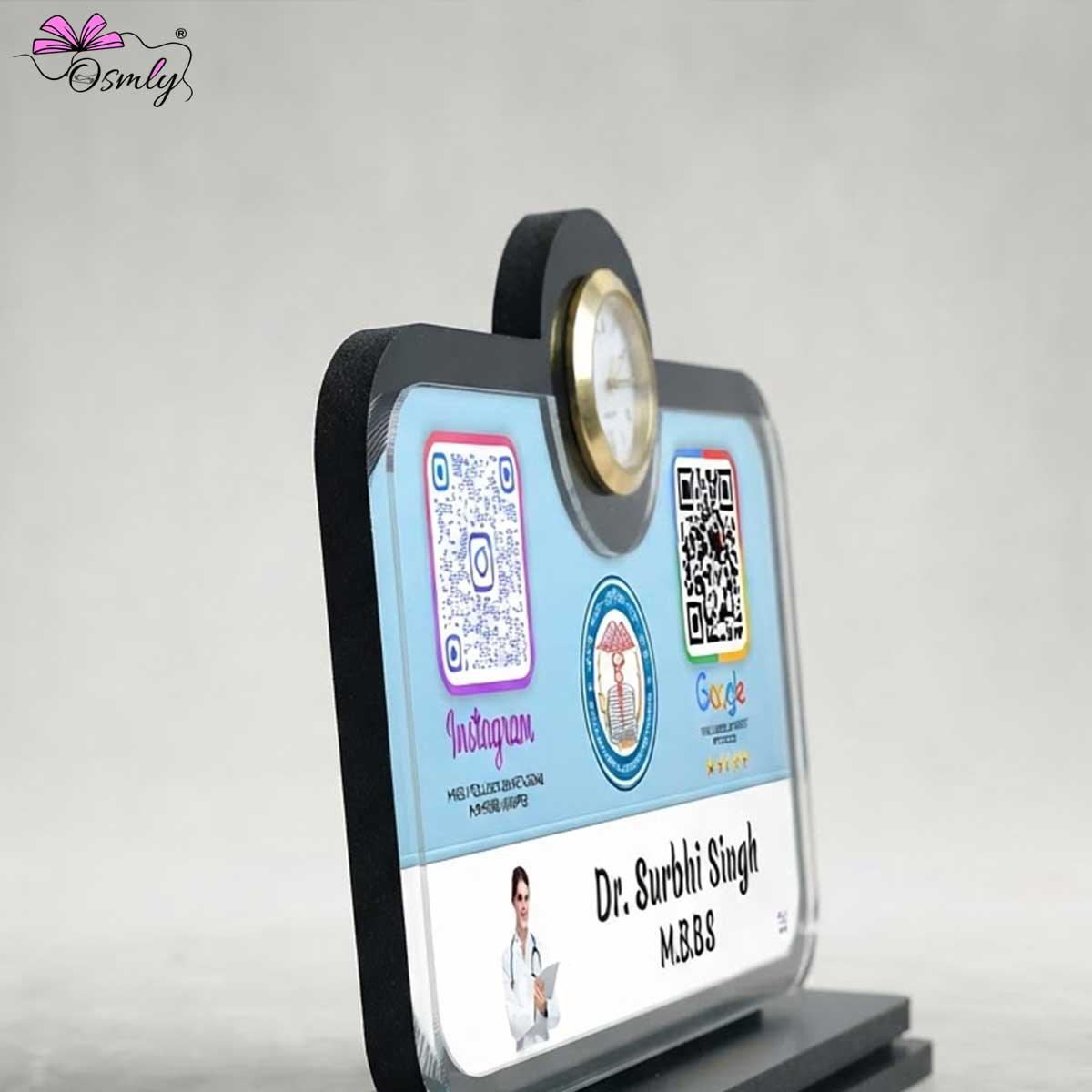 Doctor Clock QR Stand-QR Code Stand-BusienssJi-BusienssJi