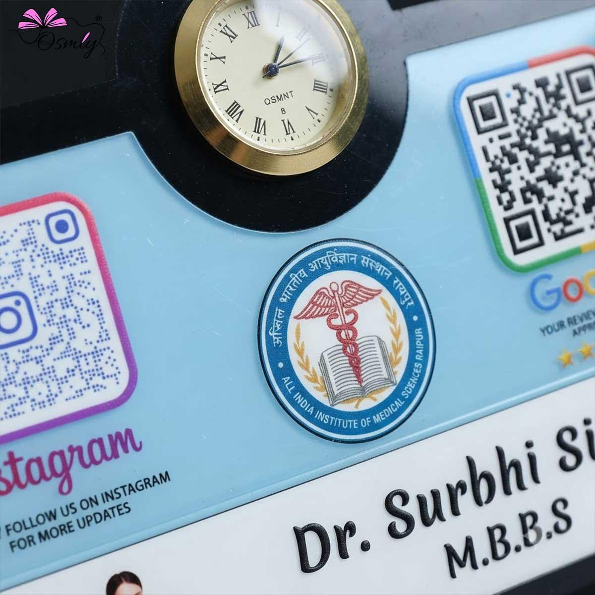 Doctor Clock QR Stand-QR Code Stand-BusienssJi-BusienssJi