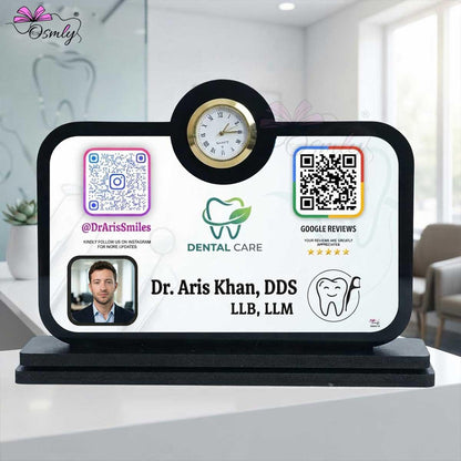 Dentist Clock QR Stand-QR Code Stand-BusienssJi-BusienssJi