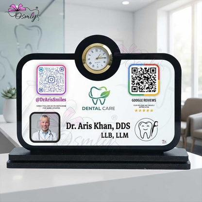 Dentist Clock QR Stand-QR Code Stand-BusienssJi-BusienssJi