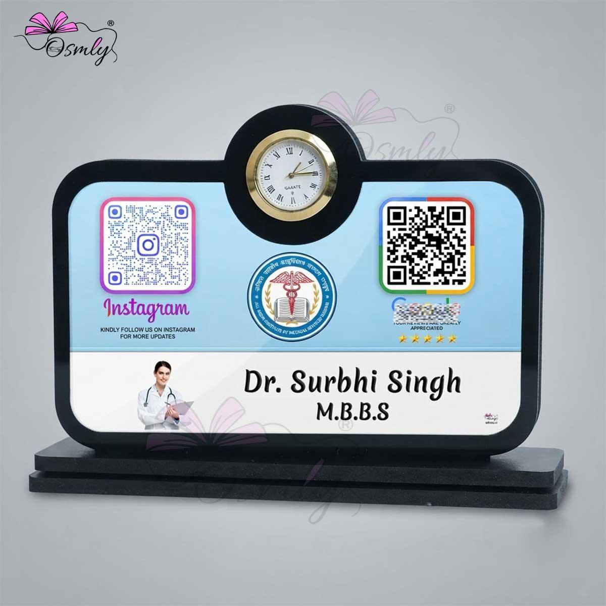Doctor Clock QR Stand-QR Code Stand-BusienssJi-BusienssJi