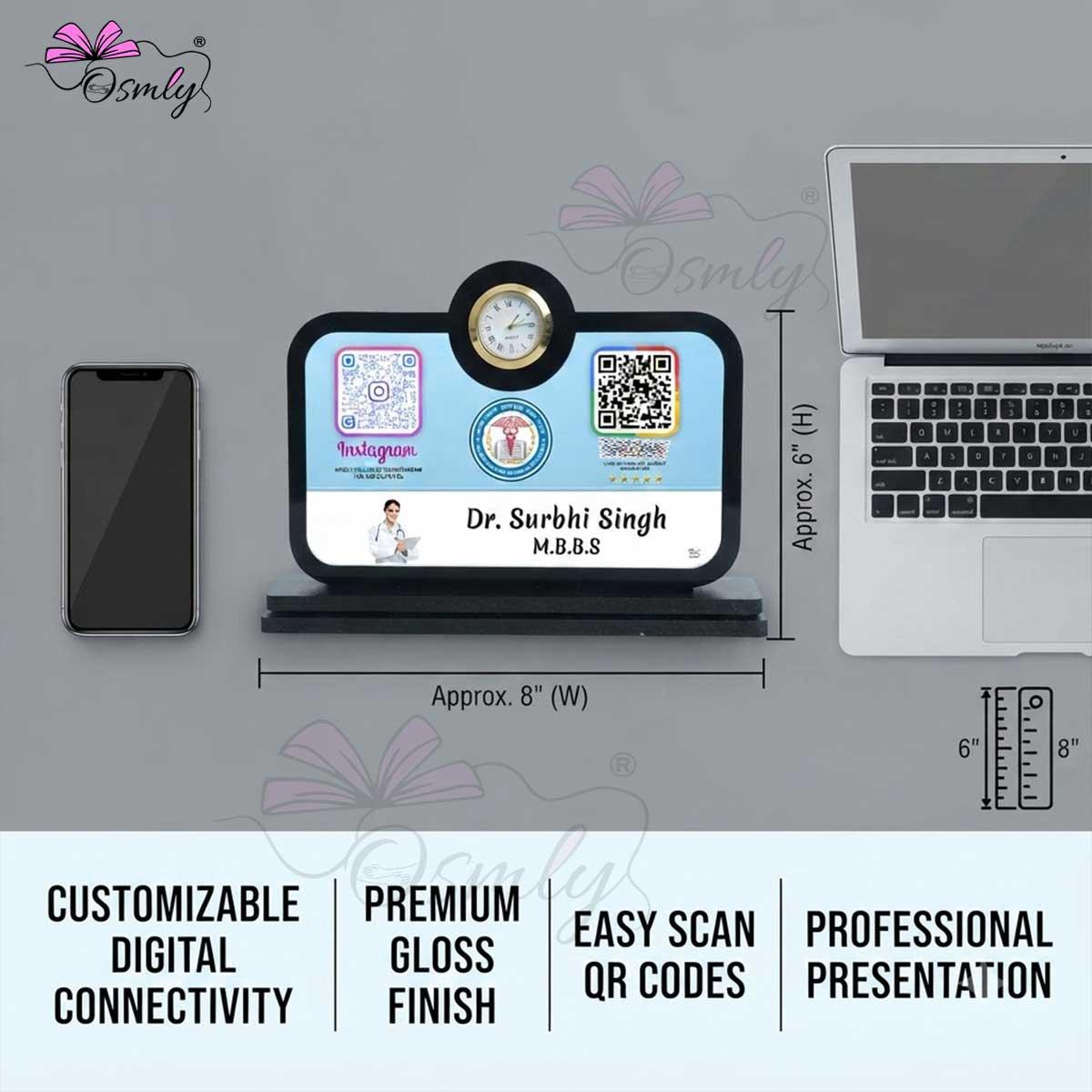 Doctor Clock QR Stand-QR Code Stand-BusienssJi-BusienssJi