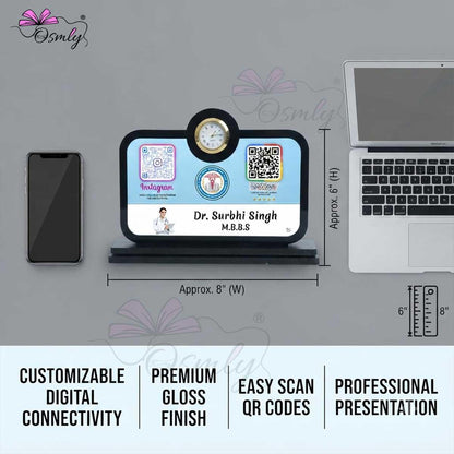 Doctor Clock QR Stand-QR Code Stand-BusienssJi-BusienssJi