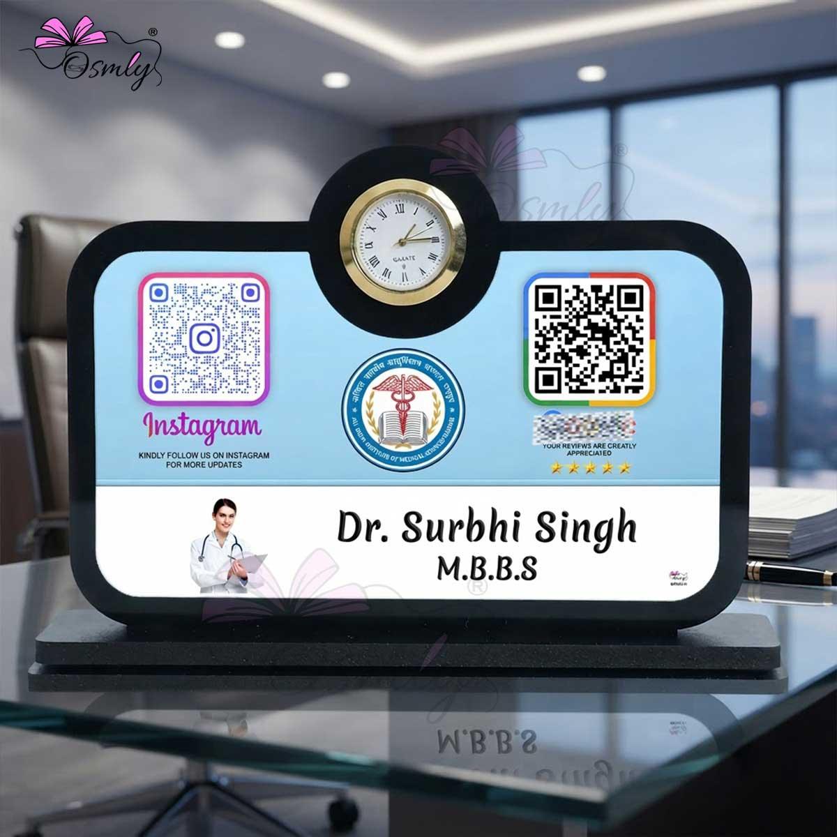 Doctor Clock QR Stand-QR Code Stand-BusienssJi-BusienssJi