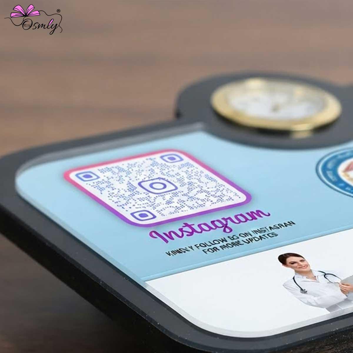 Doctor Clock QR Stand-QR Code Stand-BusienssJi-BusienssJi
