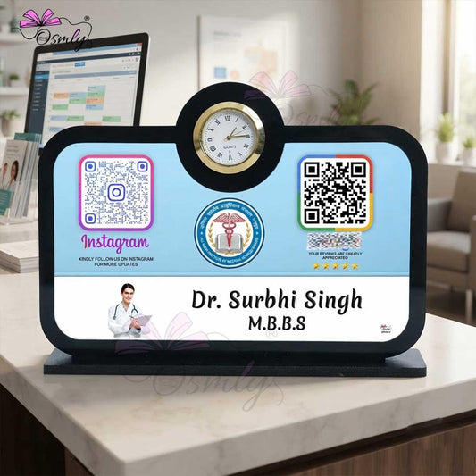 Doctor Clock QR Stand-QR Code Stand-BusienssJi-BusienssJi
