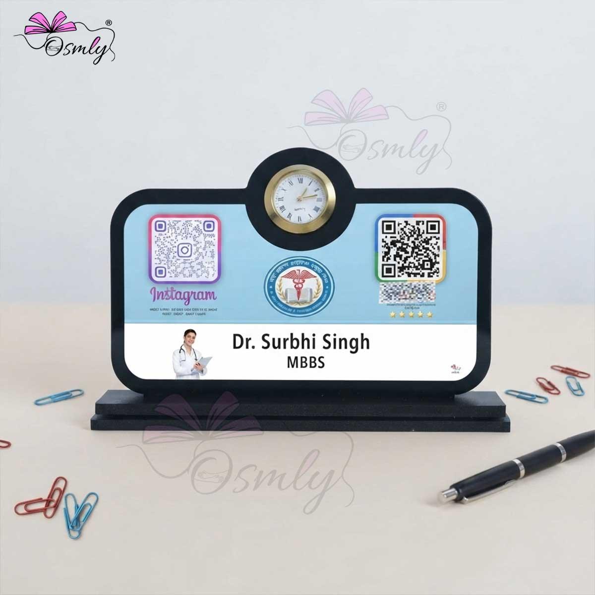 Doctor Clock QR Stand-QR Code Stand-BusienssJi-BusienssJi
