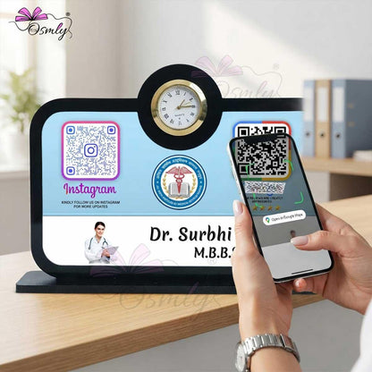 Doctor Clock QR Stand-QR Code Stand-BusienssJi-BusienssJi