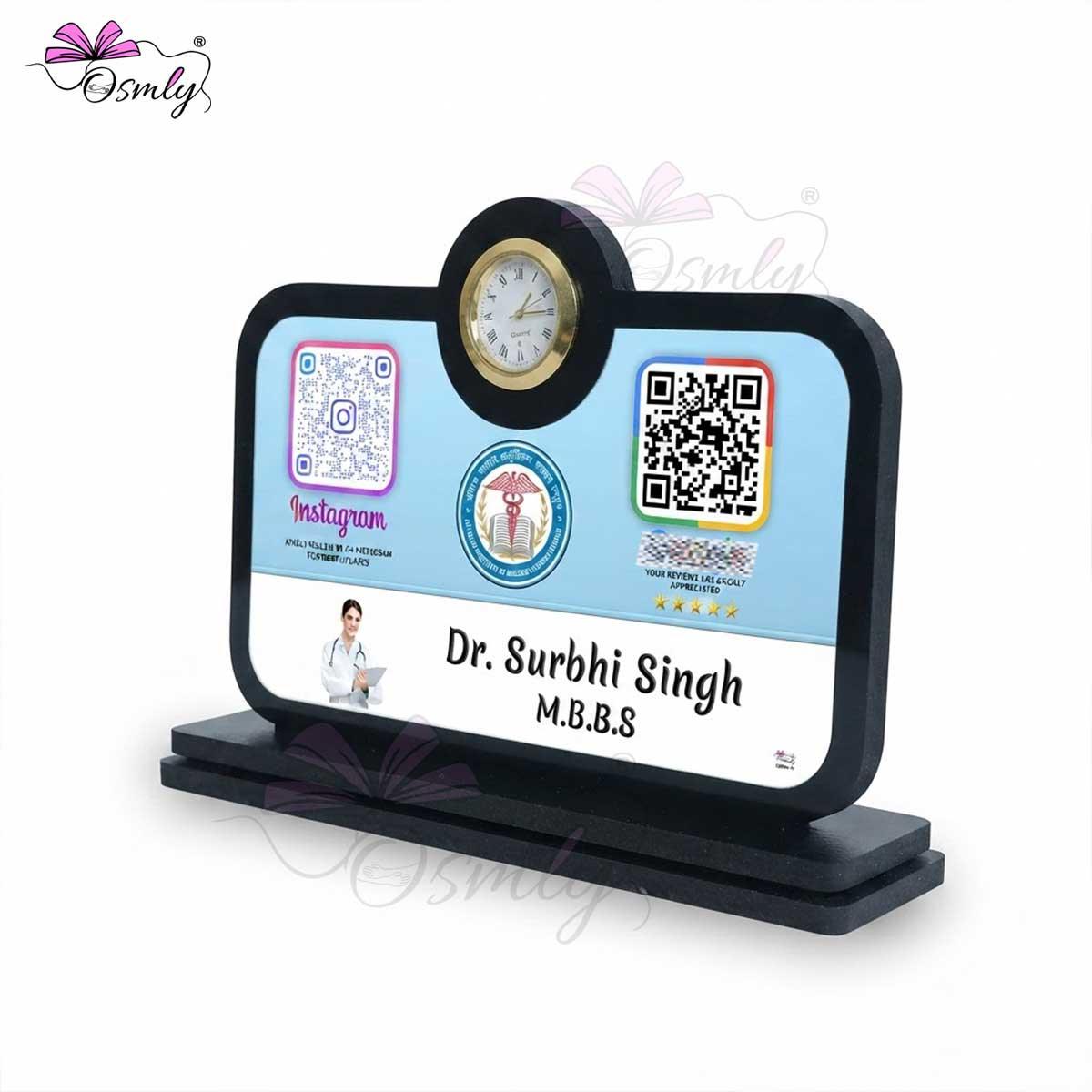 Doctor Clock QR Stand-QR Code Stand-BusienssJi-BusienssJi