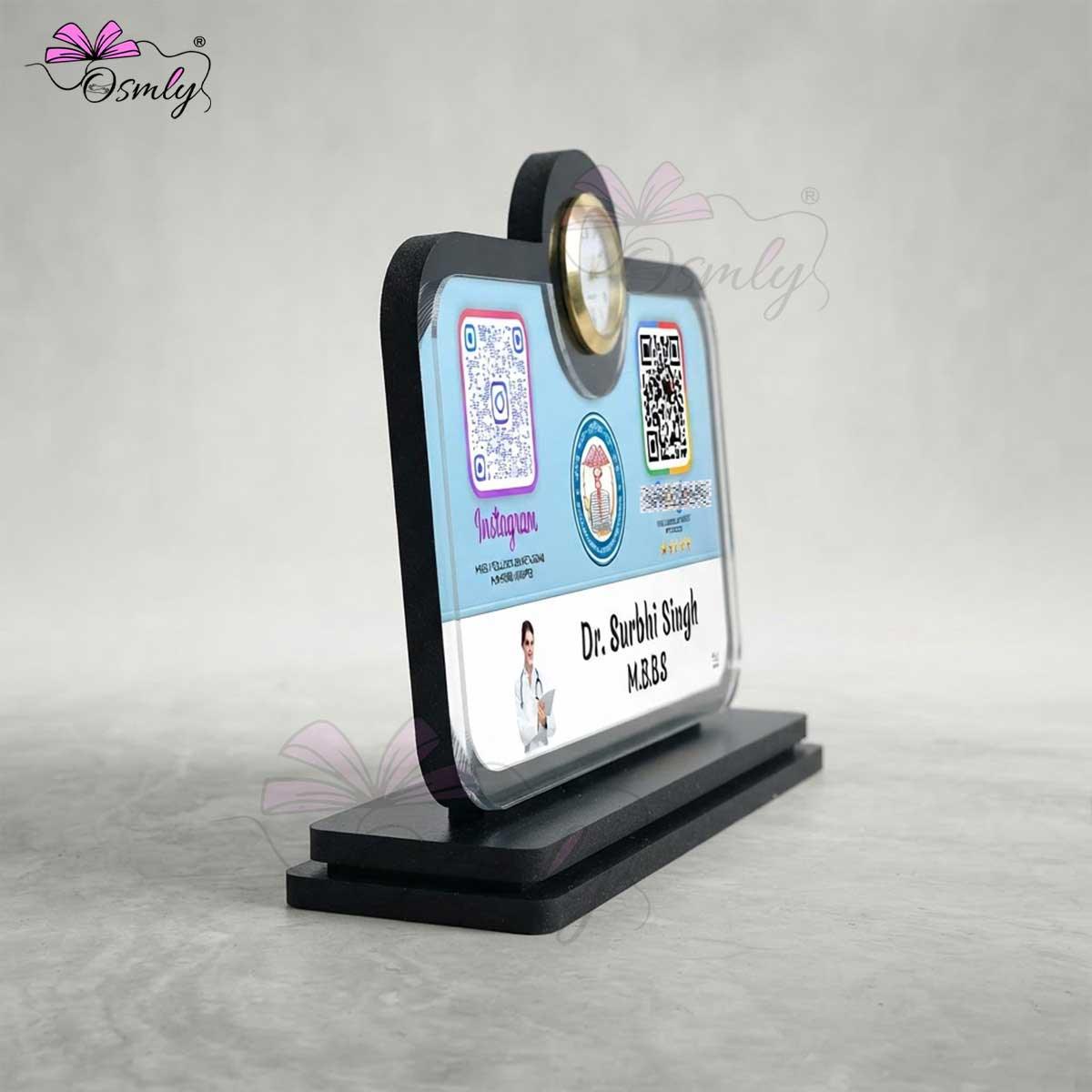 Doctor Clock QR Stand-QR Code Stand-BusienssJi-BusienssJi