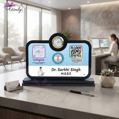 Doctor Clock QR Stand-QR Code Stand-BusienssJi-BusienssJi