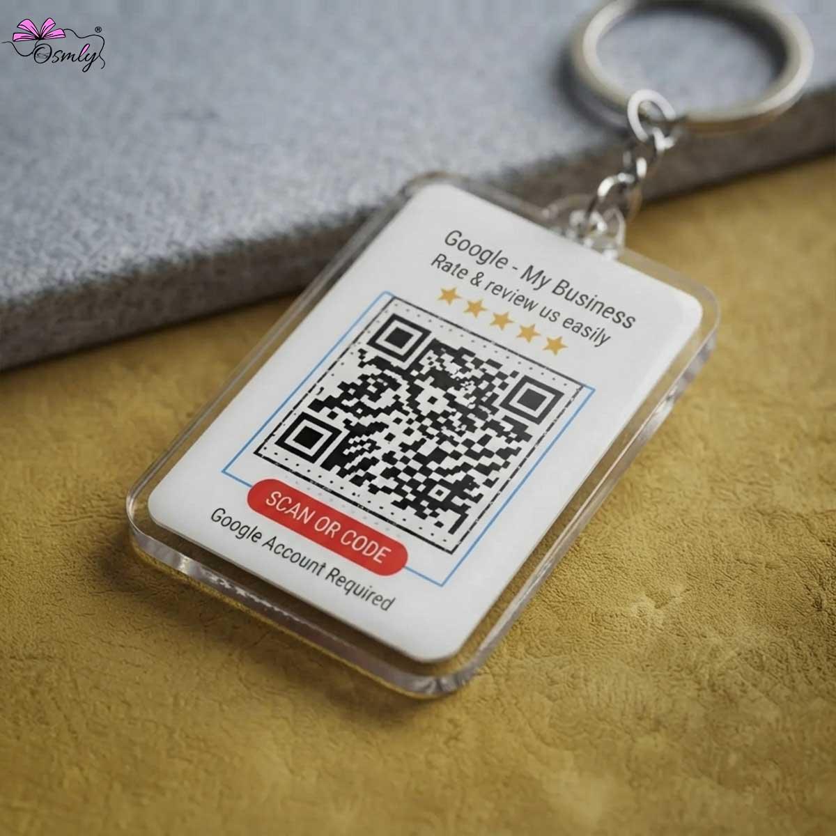 Google QR NFC Keychain