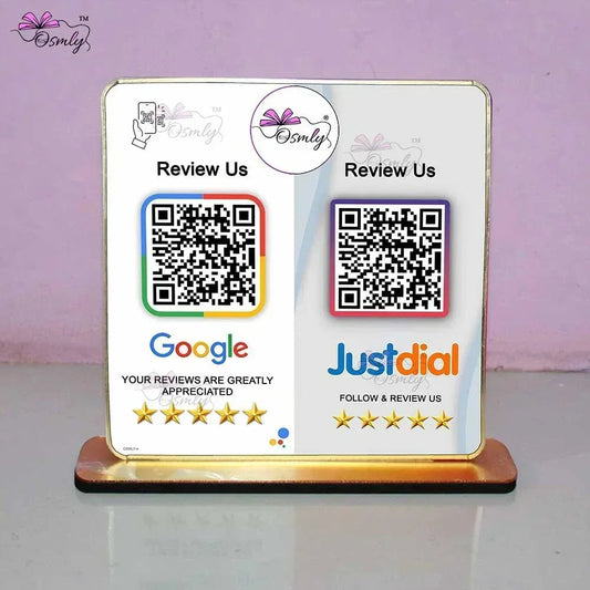 Google Justdial Review QR Stand - OSMLY