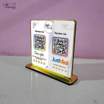 Google Justdial Review QR Stand-QR Code Stand-BusienssJi-BusinessJi